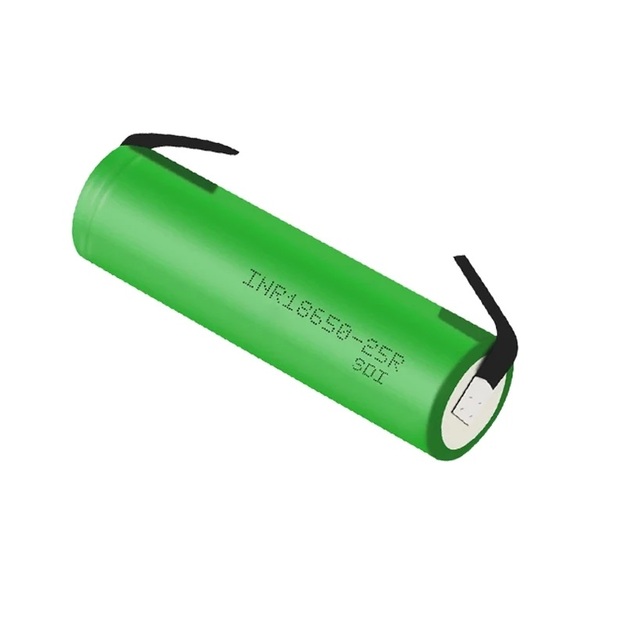 Samsung INR 18650 25R solderable battery 3.6V 2500mAh 20A