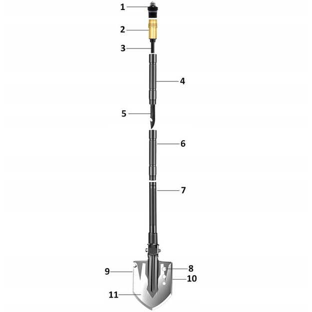 Saliekamā daudzfunkcionālā lāpsta SP-012