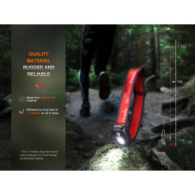 Fenix HL16 priek&scaron;ējais lukturis 450lm, rozā