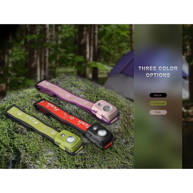 Fenix HL16 priek&scaron;ējais lukturis 450lm, rozā