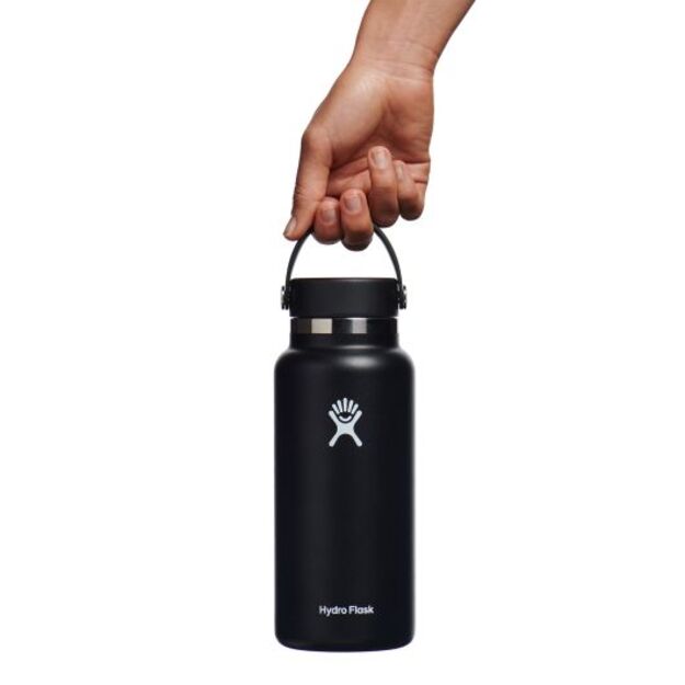 Hydro Flask Wide Mouth with flex cap travel bottle 946 ml W32BTS001 Black