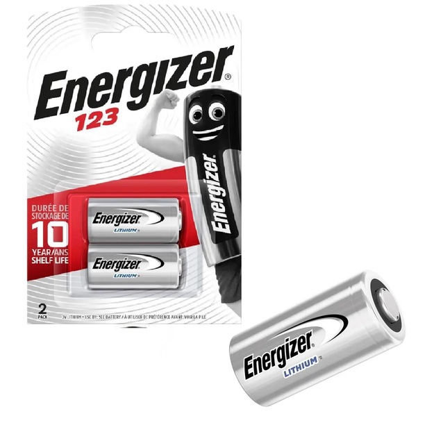 Energizer CR123 baterija, 2 gab.