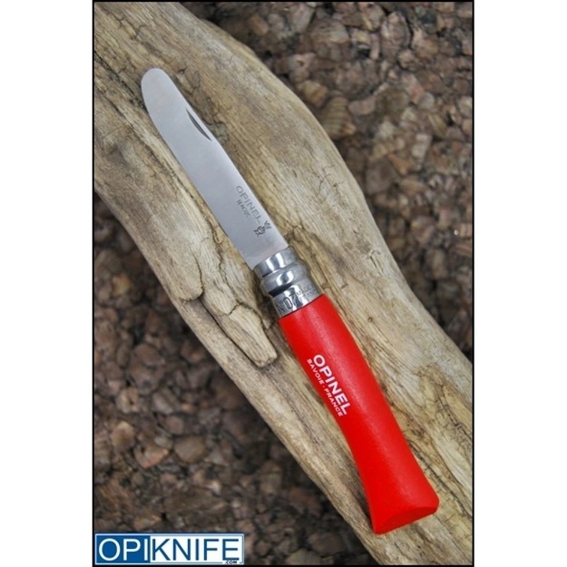 Мой первый нож Opinel №7 с красной ручкой