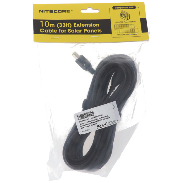 Nitecore extension cable for solar panel - 10m NC-SPEC10