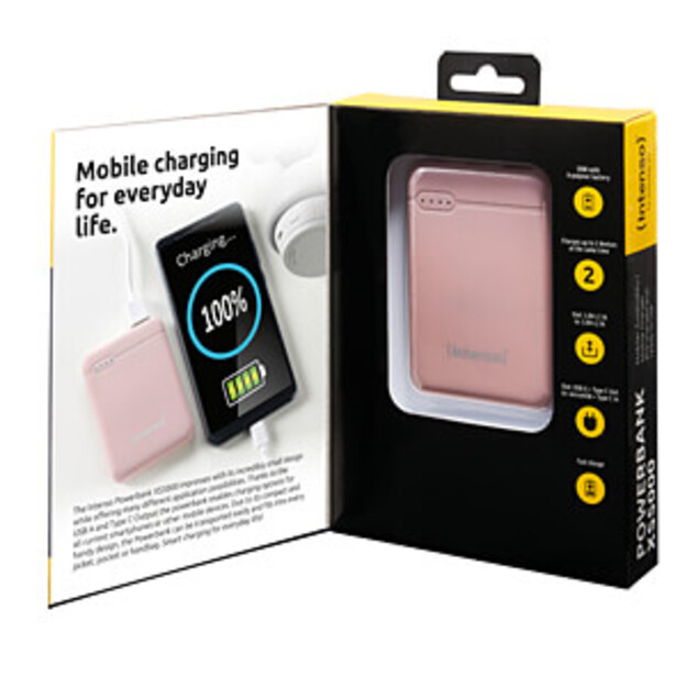 Intenso Powerbank USB XS5000mah rozā 7313523