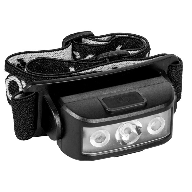 Vayox uzlādējams galvas lukturītis 100lm LED + 2xLED VA0174