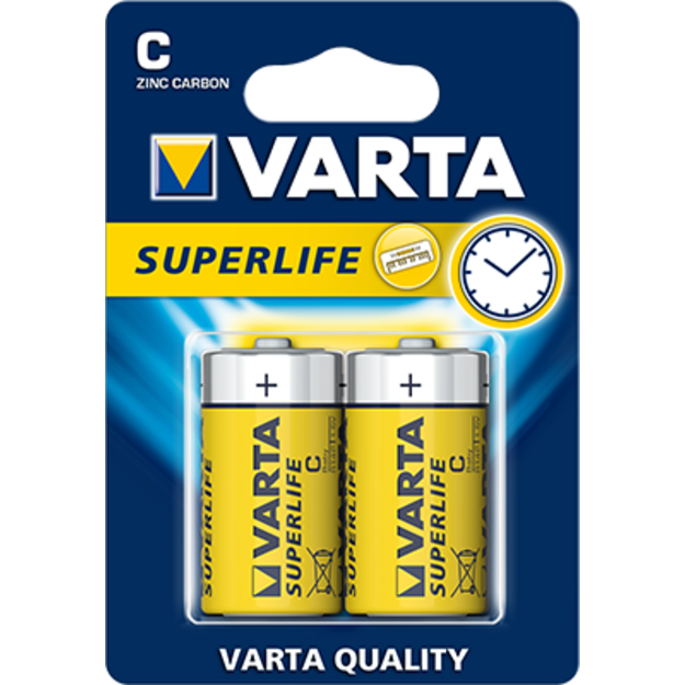 C elements R14 Varta Superlife , 2 gab.