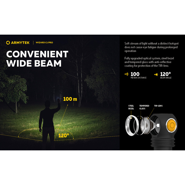 Armytek Wizard C1 PRO Magnet USB Flashlight Cool White F09001C