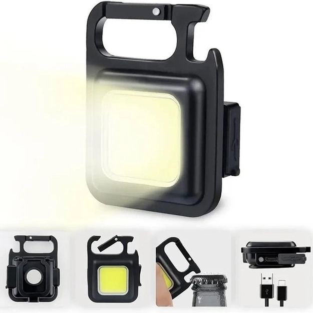 Entac Mini Cube atslēgu piekariņ&scaron;, uzlādējams 200mAh lukturītis EN-6127