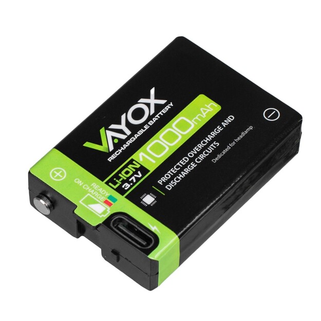 Vayox akumulators lukturī&scaron;iem Li-ion 3.7V 1000mAh VA0303