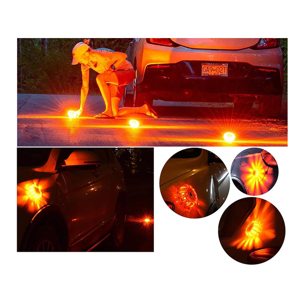 Brīdinājuma gaisma ar gumijas aizsardzību un magnētu