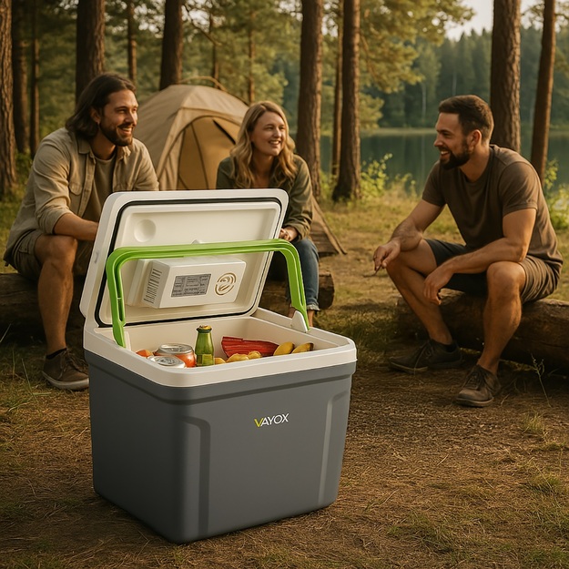 Ceļojumu ledusskapis 27L DC 12/24V AC 220-240V VAYOX VA-T27