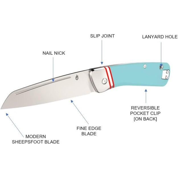 Gerber Straightlace Modern folding knife Blue 30-001664