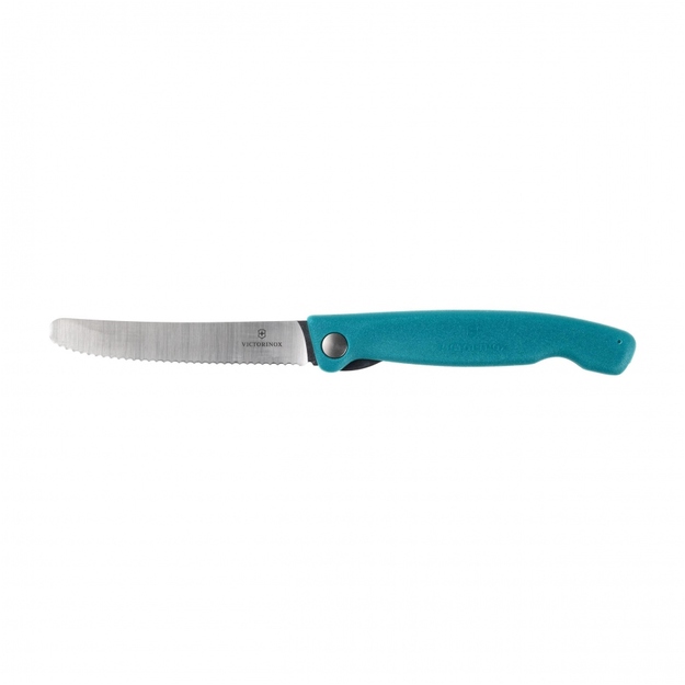 Victorinox Swiss Classic Picnic Knife 6.7834.FC1 knife, serrated, rounded tip, blue-green