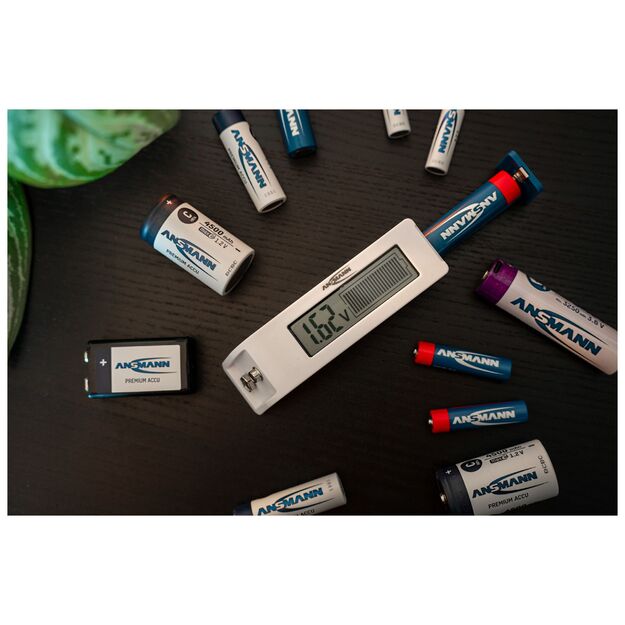 Ansmann akumulatora testeris ar LC displeju