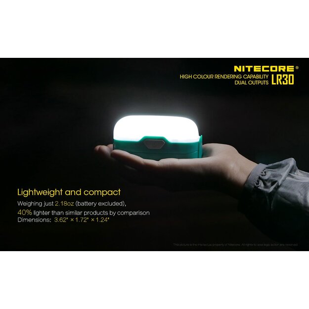 Nitecore LR30 LED lempa, mėlyna