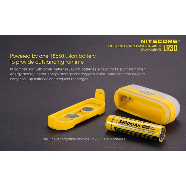 Nitecore LR30 LED lempa, mėlyna