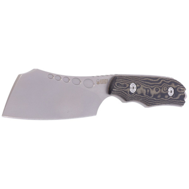 Kubey fiksētais nazis Aiden, melns Micarta, apstrādāts ar smil&scaron;u strūklu D2, ražotājs Damiano Dall Amico (KU341A)