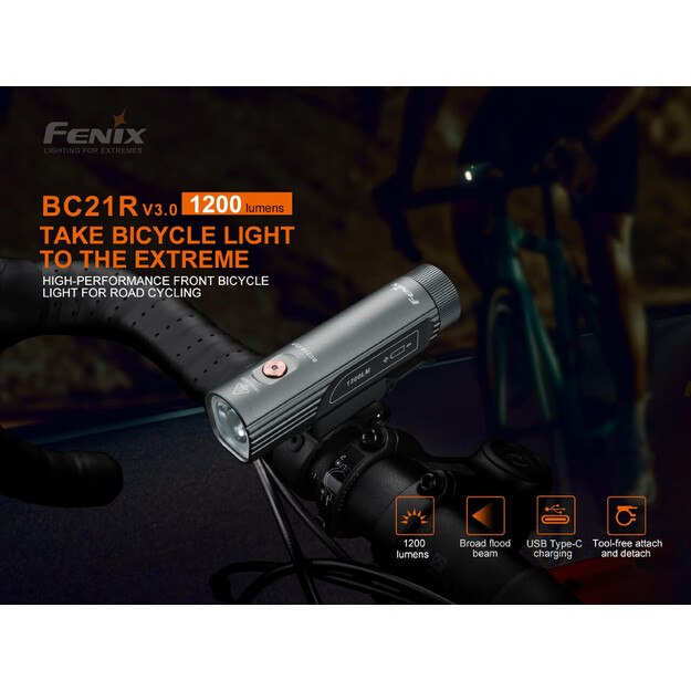 FENIX BC21R V3.0 velosipēda lukturis