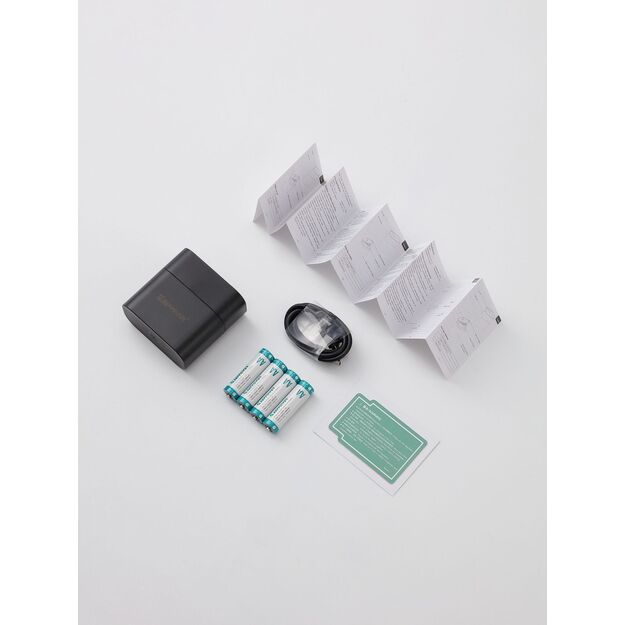 Keeppower I4 Lādētājs ar 4 x 1.5V AA Litija jonu baterijām (4300 mWh) &ndash; USB-C Ieeja