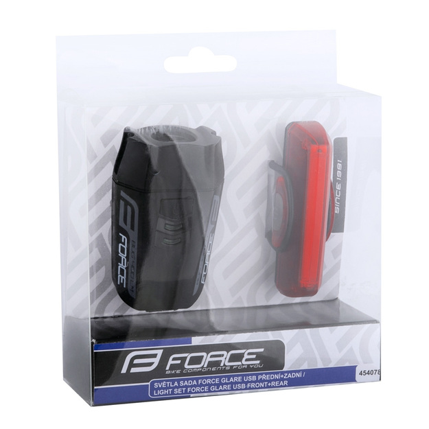 FORCE Glare USB priek&scaron;ējo lukturu komplekts