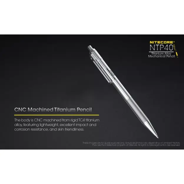 Nitecore NTP40 Titāna mehāniskais zīmulis