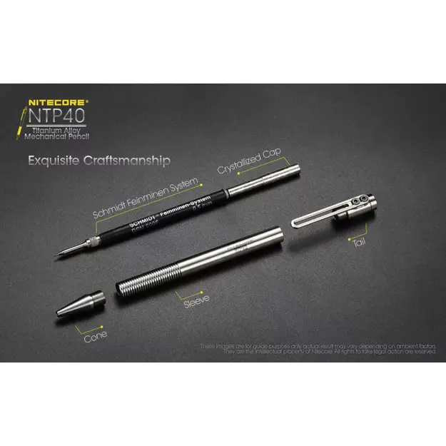 Nitecore NTP40 Titāna mehāniskais zīmulis