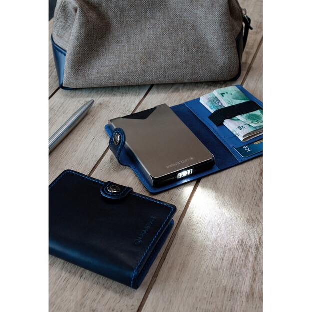 Led Lenser Lite Wallet, klasisks, ar RFID aizsardzību, Midnight Blue