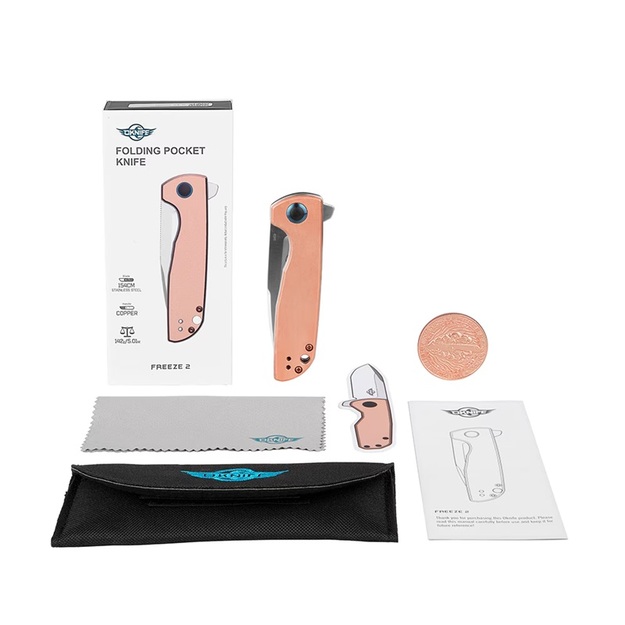 Складной нож Olight Oknife Freeze 2 из нержавеющей стали, длина 154 см.