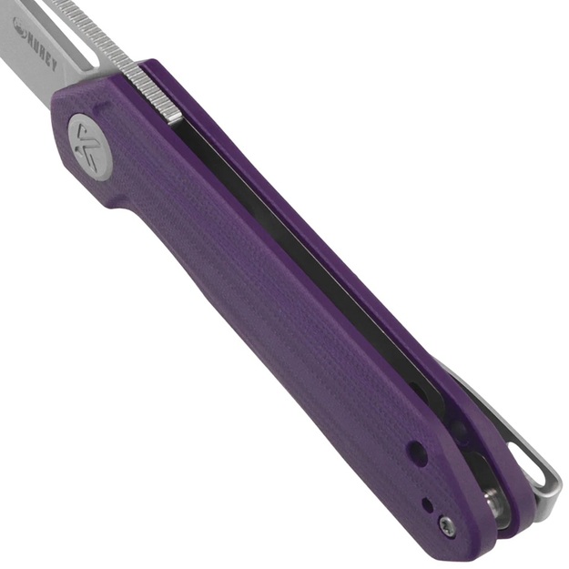 Складной нож Kubey Royal из фиолетового G10 с обработкой Stonewashed 14C28N от Колина Мезонпьера (KU321U)