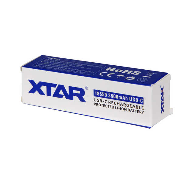 XTAR 18650 3500mah uzlādējams akumulators ar aizsardzību 10A USB-C