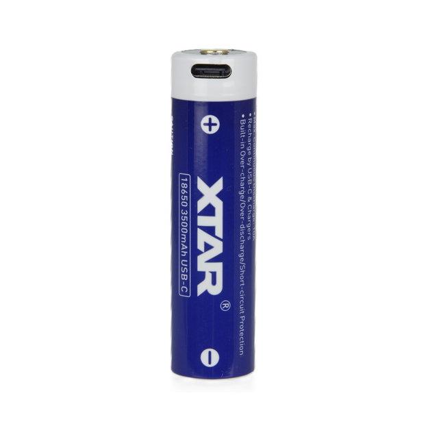 XTAR 18650 3500mah uzlādējams akumulators ar aizsardzību 10A USB-C