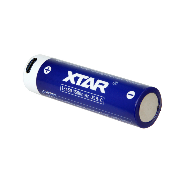 XTAR 18650 3500mah uzlādējams akumulators ar aizsardzību 10A USB-C