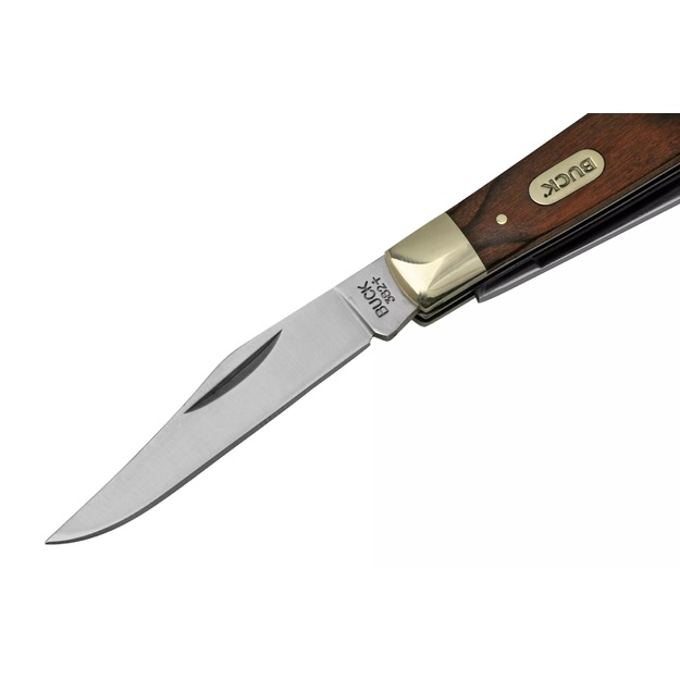 Buck Knives 382 Trapper Woodgrain Folding Knife 0382BRS-B