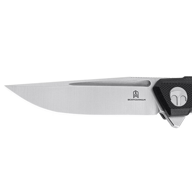 Bestechman Mini Dundee folding knife Satin D2 G10 Black (BMK08A)