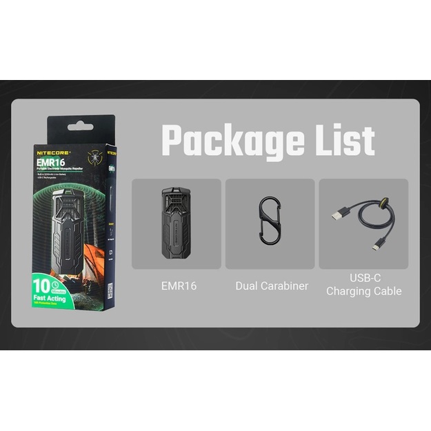Nitecore EMR16 &ndash; отпугиватель комаров со встроенным аккумулятором