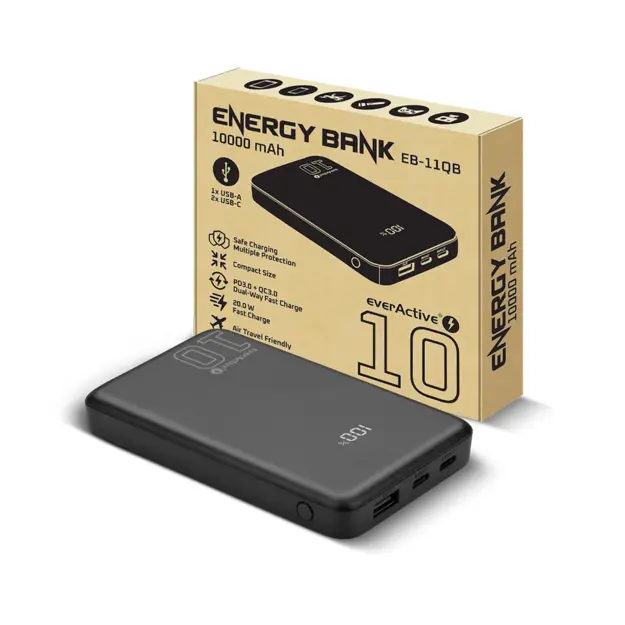 Внешний аккумулятор (пауэрбанк) everActive Energy Bank EB-11QB 20W 10000mAh