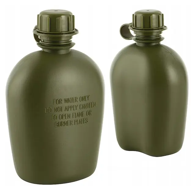 Plastmasas ūdens pudele 1L, olīvkrāsa