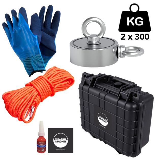 Mak&scaron;ķerē&scaron;anas magnēts - Starter komplekts - 600KG