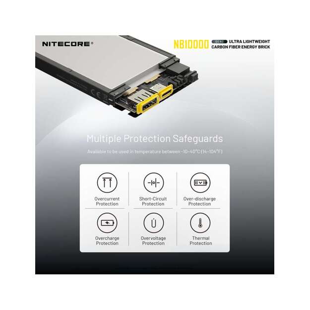 Nitecore ārējais akumulators (Power Bank) NB10000 GEN2, 10000 mAh