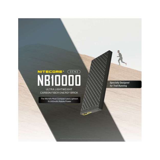 Nitecore ārējais akumulators (Power Bank) NB10000 GEN2, 10000 mAh