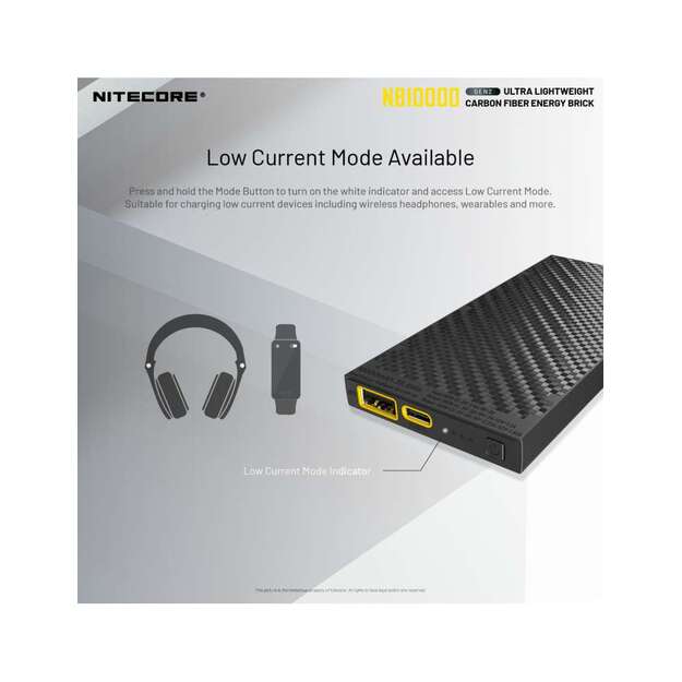 Nitecore ārējais akumulators (Power Bank) NB10000 GEN2, 10000 mAh