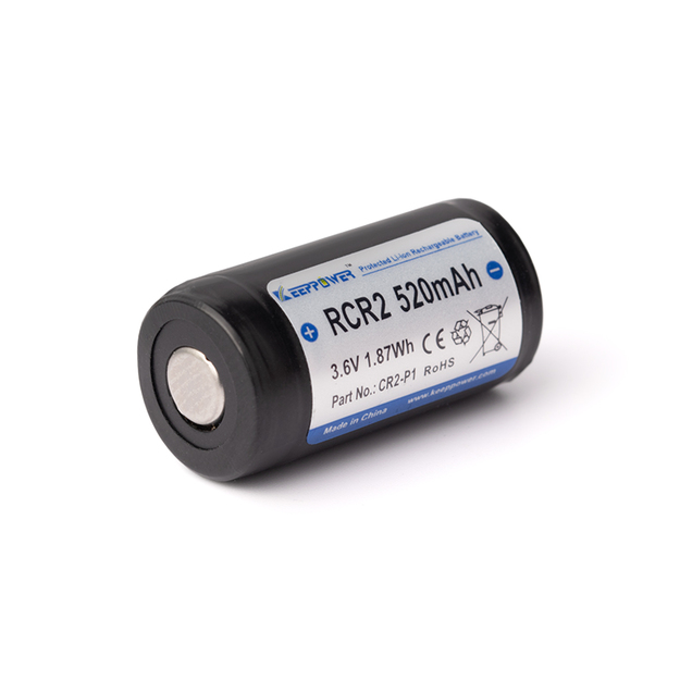 Lādējama CR2 baterija Keeppower RCR2 520mAh 3,6V - 3,7V CR2 formātā CR2-P1