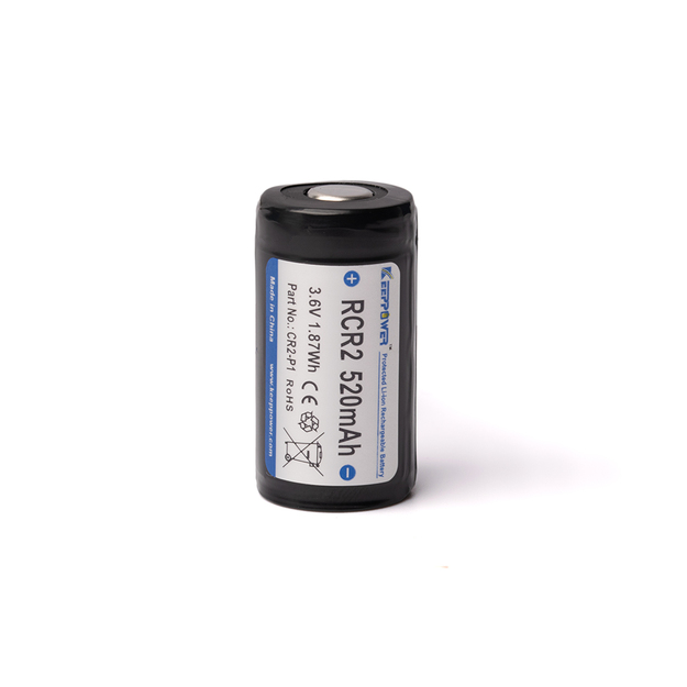 Lādējama CR2 baterija Keeppower RCR2 520mAh 3,6V - 3,7V CR2 formātā CR2-P1