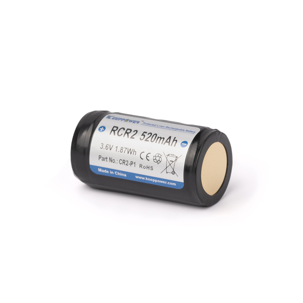 Lādējama CR2 baterija Keeppower RCR2 520mAh 3,6V - 3,7V CR2 formātā CR2-P1