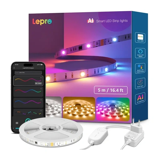 Lepro S2 5m Wi-Fi Bluetooth RGBIC LED Strip