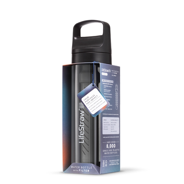 Походный поильник LifeStraw Go 2.2 с фильтром 1000 мл. Nordic Noir LGV41LGYWW