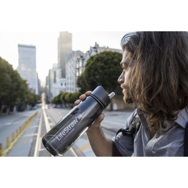 Походный поильник LifeStraw Go 2.2 с фильтром 1000 мл. Nordic Noir LGV41LGYWW
