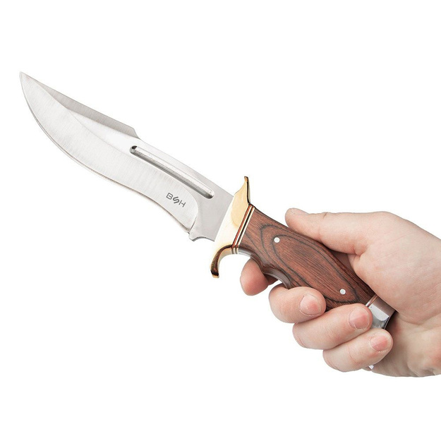 Smags medību nazis BSH Adventure N-217A (Recurve Bowie, Full Tang)