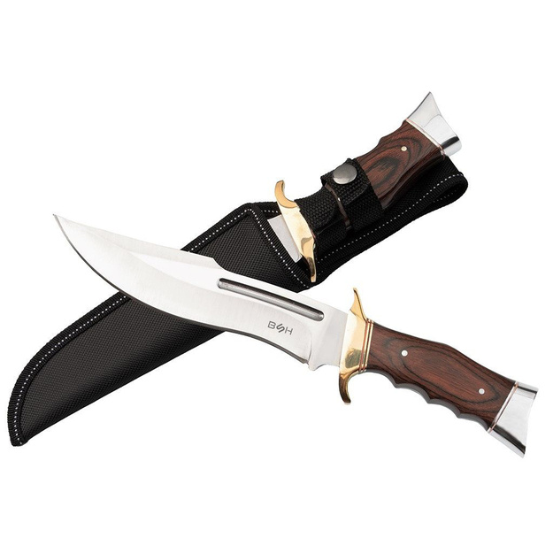 Smags medību nazis BSH Adventure N-217A (Recurve Bowie, Full Tang)
